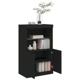 Sideboard with LED Lights Black 60.5x37x100 cm 836666