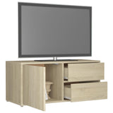 TV Cabinet Sonoma Oak 80x34x36 cm Engineered Wood 801853
