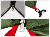 Camping Tent Set Folding 2 pcs Green Taffeta and Fabric 3337174