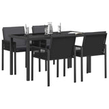 Garden Dining Set 13 pcs Black Poly Rattan 3422837