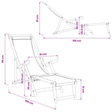 Folding Sun Lounger 3 Position Solid Eucalyptus Wood 42024923
