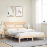 Bed Frame Natural Wood Solid Pine Wood King Bed Frame 3193536