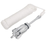 Folding Anchor with Rope Silver 3.2 kg Malleable Iron 94286