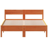 Bed Frame without Mattress Wax Brown 160x200 cm Solid Wood Pine 842745
