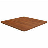 Square Table Top Dark Brown 50x50x1.5cm Treated Solid Wood Oak 343015