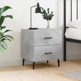 Bedside Cabinet Concrete Grey 40x35x47.5 cm Engineered Wood 827348