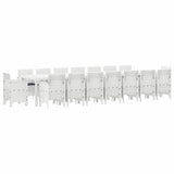 Garden Dining Set with Cushions with Cushion 17 pcs White PP 3378665