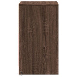 ZNTS Bedside Cabinet with LED Lights Brown Oak Engineered Wood 852018