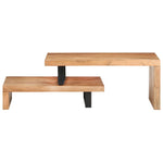 ZNTS 2 Piece Coffee Table Set Solid Acacia Wood 320394