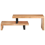 ZNTS 2 Piece Coffee Table Set Solid Acacia Wood 320394