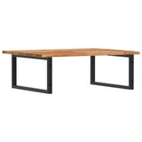 Basin Shelf Wall Mounted Steel and Solid Wood Acacia 3302921