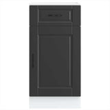 Kitchen Base Cabinet Porto Black Engineered Wood 853948