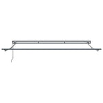 Retractable Awning Manual Orange and White 350x250 cm Fabric 3330215