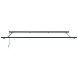 Retractable Awning Manual Blue and White 400x300 cm Fabric 3330485