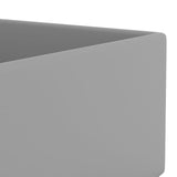 Bathroom Sink with Overflow Ceramic Light Grey 146993