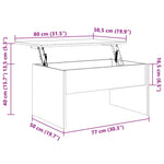 Coffee Table Concrete Grey 80x50.5x41.5 cm Engineered Wood 809642