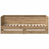 Daybed with Headboard Artisan Oak 75 x 190 cm Engineered Wood 3334006