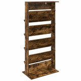 Magazine Rack Smoked Oak 70 x 41 x 156 cm Engineered Wood 899523