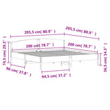 Bed Frame White Solid pine wood, Plywood slats Double Durable 3216189