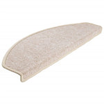 ZNTS Carpet Stair Treads 15 pcs Taupe 65x24x4 cm 133890
