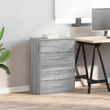 Cabinets with 2 Drawers 2 pcs Grey Sonoma 60x31x40 cm Engineered Wood 858832