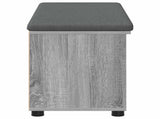 Hall Bench with Cushion with Shelf Grey Sonoma 100 x 38 x 46 cm 891517