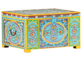 Hand Painted Storage Box 50x40x40 cm Solid Mango Wood 323540