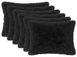 Cushion with Pillow HEERLEN 6 pcs Black PV Fleece 926744