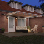 Retractable Awning with Manual Multicolour 400 x 300 cm Fabric 3330560