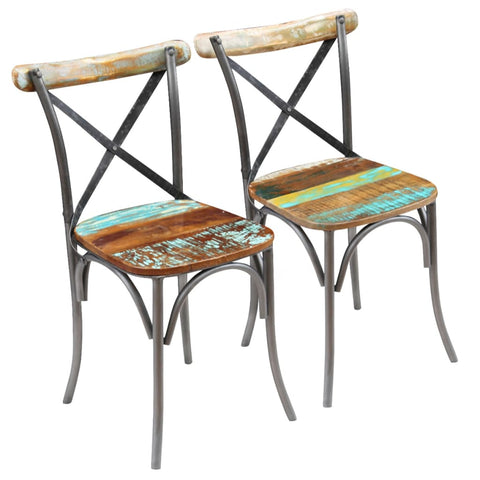 Dining Chairs 2 pcs Solid Reclaimed Wood 243722