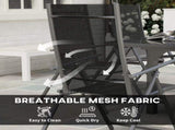 7 Piece Outdoor Dining Set with Extendable Table and 6 Folding Chairs for Patio, Balcony, Deck, Grey T3398P327928