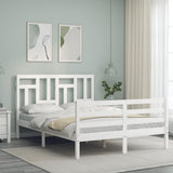 Bed Frame without Mattress White 120x200 cm Solid Wood 3194957