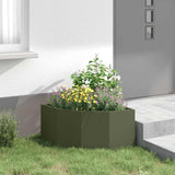 Corner Planter Olive green 60 x 60 x 35 cm Steel 883643