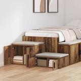 Storage Cabinet 2 pcs Old Wood 118 x 41 x 40 cm Engineered Wood 866665