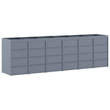 Wheelie Bin Storage for 6 Bins Light Grey 408 x 77.5 x 121.5 cm 3394752