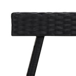 ZNTS Foldable Side Table Black 60x40x38 cm Poly Rattan 319408