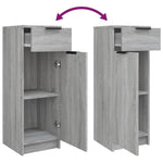 ZNTS 3 Piece Bathroom Cabinet Set Grey Sonoma Engineered Wood 3115874