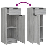 ZNTS 3 Piece Bathroom Cabinet Set Grey Sonoma Engineered Wood 3115874