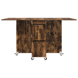 Dinning Table 2 pcs 140 x 80 x 77 cm Engineered Wood Smoked Oak 3424936