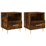 ZNTS Bedside Cabinets 2 pcs Smoked Oak 40x35x47.5 cm Engineered Wood 827415