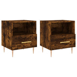 ZNTS Bedside Cabinets 2 pcs Smoked Oak 40x35x47.5 cm Engineered Wood 827415