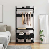 Wardrobe Black oak 89 x 39 x 184.5 cm Engineered wood 883549