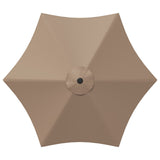 Garden Parasol 270 x 270 cm Polyester Rectangular Taupe 42036187