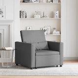 Pull out Sofa Bed Single Dark grey 90 x 165 x 87 cm Fabric 42002685