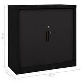 Sliding Door Cabinet Black 90x40x90 cm Steel 336431