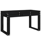 Garden Bench Black Solid Pine Wood Standard Durable 825090
