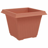 Square Flower Pot 6 pcs Brick Red 43 x 43 x 33.5 cm Plastic 42020333
