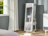 360&deg Swivel Jewellery Cabinet, Free Standing Full Length Mirror with Storage, Lockable Jewellery T3398P344740