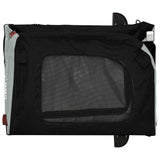 Pet Bike Trailer Grey and Black Oxford Fabric and Iron 93825