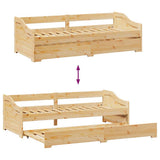 Daybed with Trundle without Mattress IRUN 90x200 cm 42000161